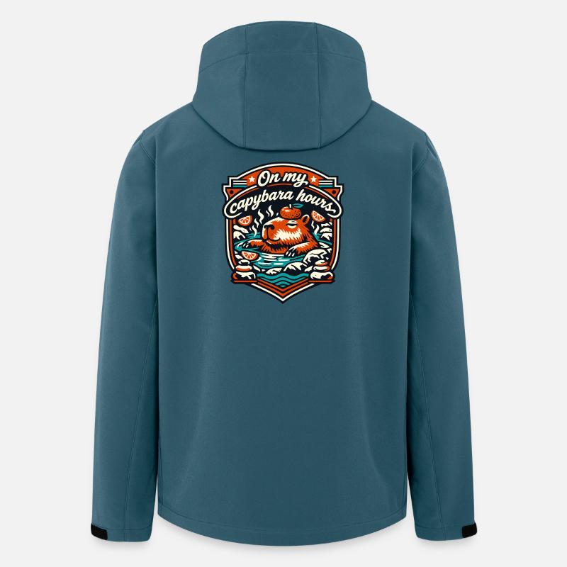 Capybara Hours Relaxation Bath - Men’s Recycled Softshell Jacket by Stanley/Stella - stargazer