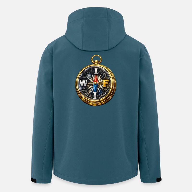 Compass mit WLAN - Recycelte Männer Softshell-Jacke von Stanley/Stella - Dunkles Petrol
