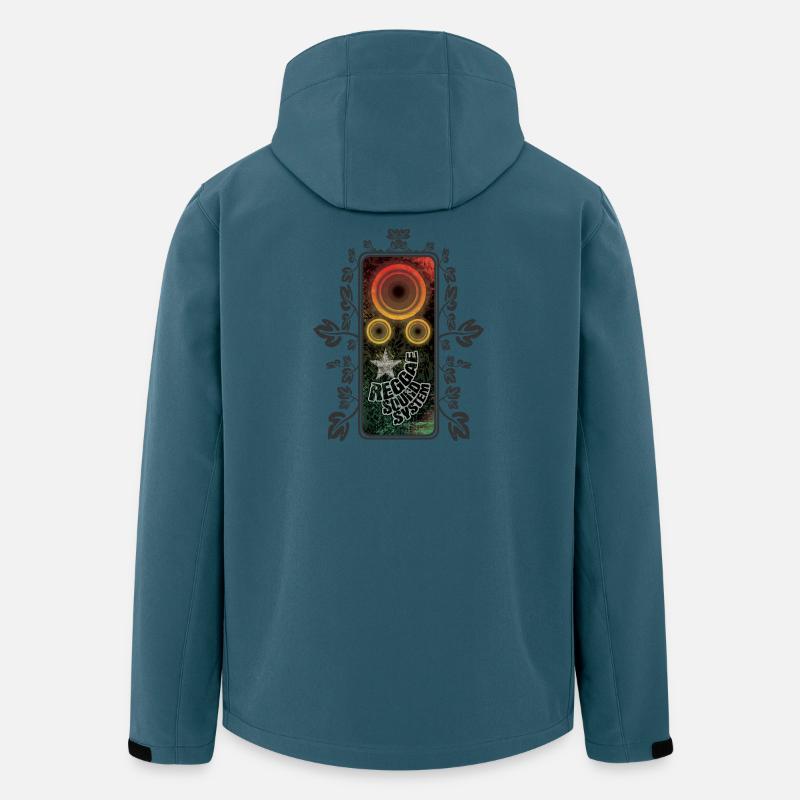 Brillance du système de son reggae - Veste softshell homme en polyester recyclé Stanley/Stella - bleu pétrole foncé