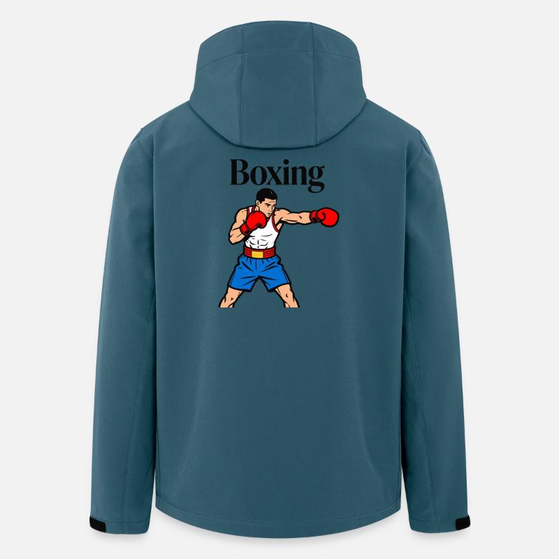 KO en boxe - Veste softshell homme en polyester recyclé Stanley/Stella - bleu pétrole foncé