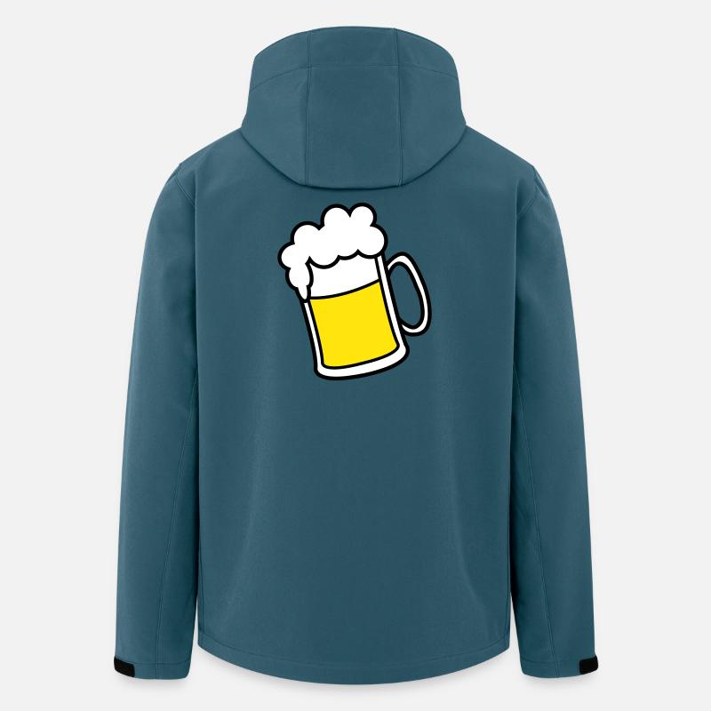 bier - Recycelte Männer Softshell-Jacke von Stanley/Stella - Dunkles Petrol