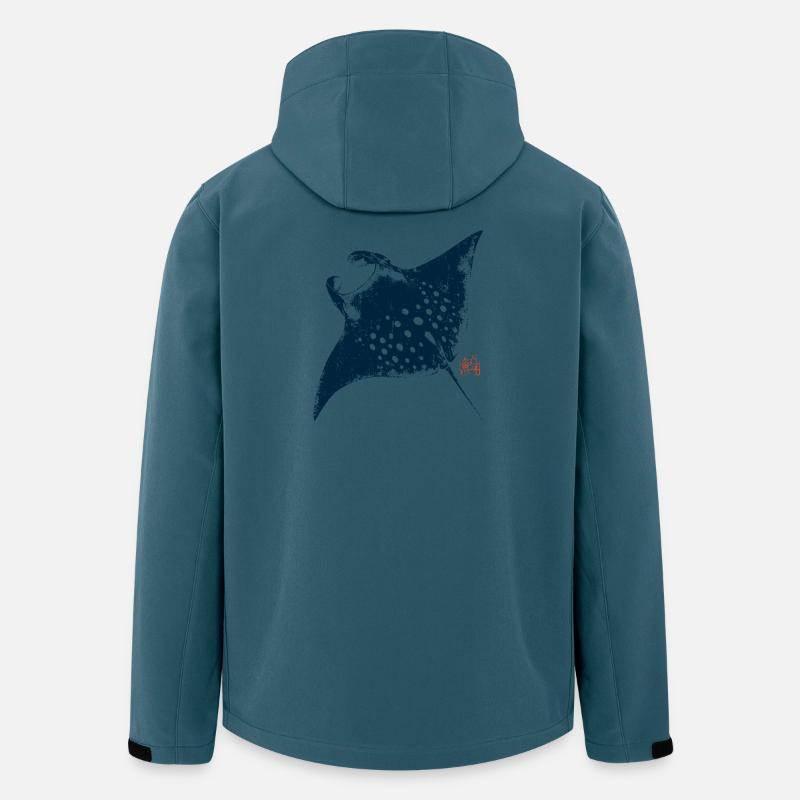 Rochen mit Kanji Stempel - Recycelte Männer Softshell-Jacke von Stanley/Stella - Dunkles Petrol