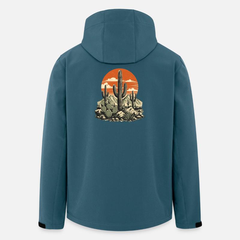 Desert Cactus Sunset - Recycelte Männer Softshell-Jacke von Stanley/Stella - Dunkles Petrol