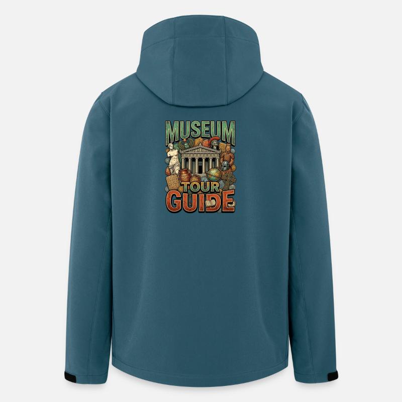 Museumstour Guide - Recycelte Männer Softshell-Jacke von Stanley/Stella - Dunkles Petrol