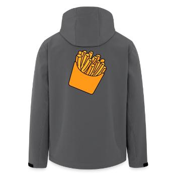 French Fries Illustration - Men’s Recycled Softshell Jacket by Stanley/Stella - stargazer - Back - AI Model Male 185 light (185cm)