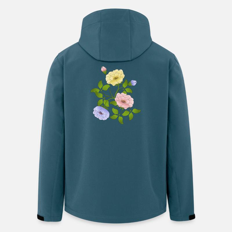 Fleur - Veste softshell homme en polyester recyclé Stanley/Stella - bleu pétrole foncé
