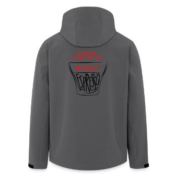 without Espresso - Recycelte Männer Softshell-Jacke von Stanley/Stella -  - Hinten - AI Model Male 185 light (185cm)