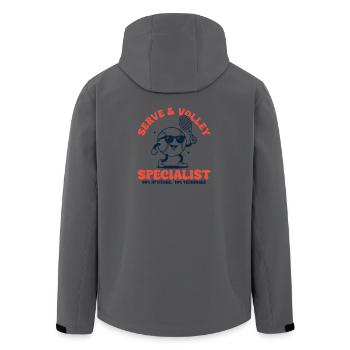 Spécialiste du service et volley dans le tennis rétro - Veste softshell homme en polyester recyclé Stanley/Stella -  - Dos - AI Model Male 185 light (185cm)