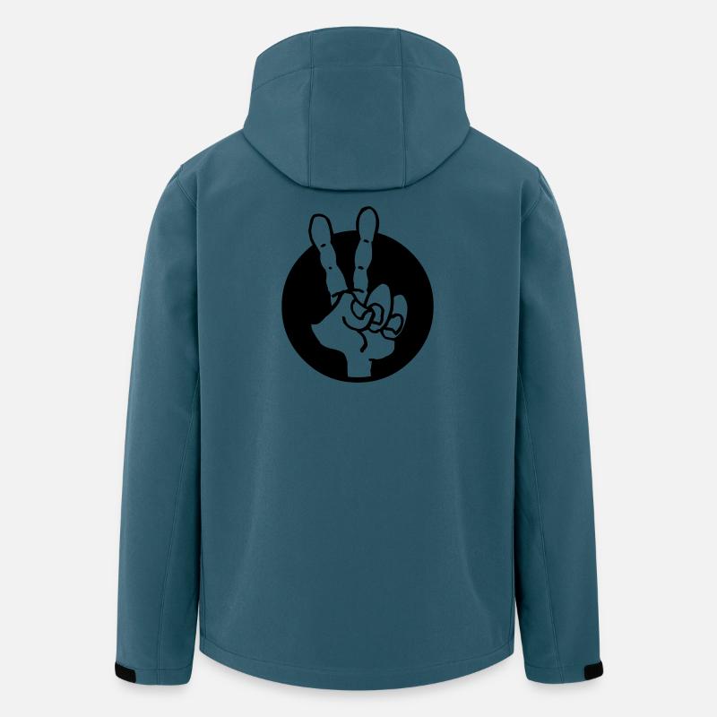Hand frieden - Recycelte Männer Softshell-Jacke von Stanley/Stella - Dunkles Petrol