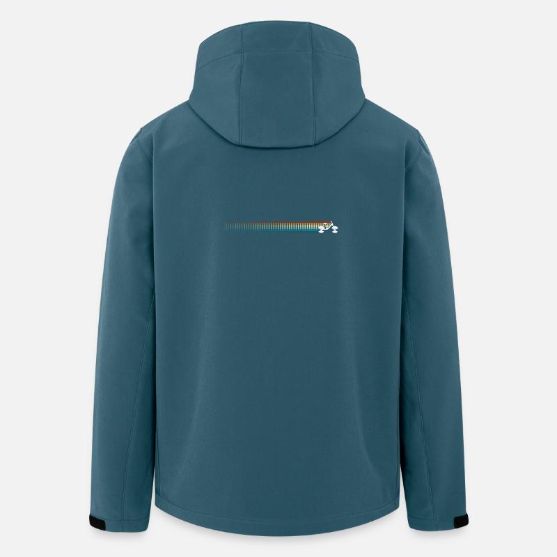 Gestreifte Horizont-Silhouette - Recycelte Männer Softshell-Jacke von Stanley/Stella - Dunkles Petrol