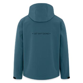 get shit done - Recycelte Männer Softshell-Jacke von Stanley/Stella - Dunkles Petrol - Hinten - AI Model Male 185 light (185cm)