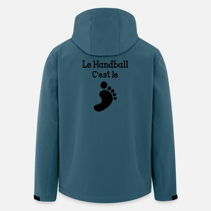 Handball ist groß! - Recycelte Männer Softshell-Jacke von Stanley/Stella - Dunkles Petrol