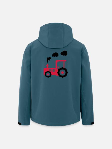 tracteur - Veste softshell homme en polyester recyclé Stanley/Stella - bleu pétrole foncé