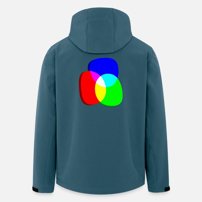 RGB Farbkreise exzentrisch - Recycelte Männer Softshell-Jacke von Stanley/Stella - Dunkles Petrol
