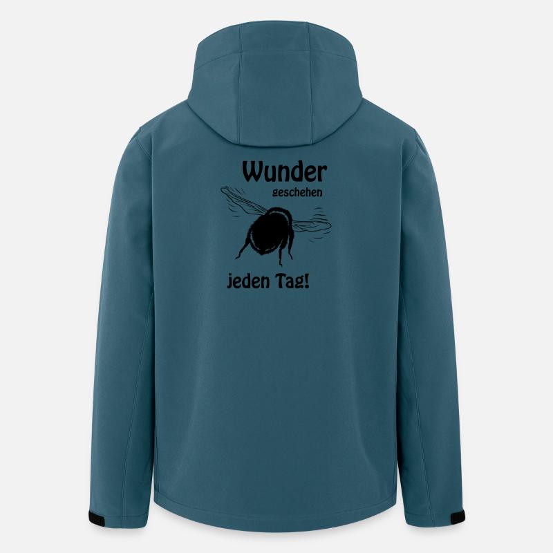 Hummel -Wunder - Recycelte Männer Softshell-Jacke von Stanley/Stella - Dunkles Petrol