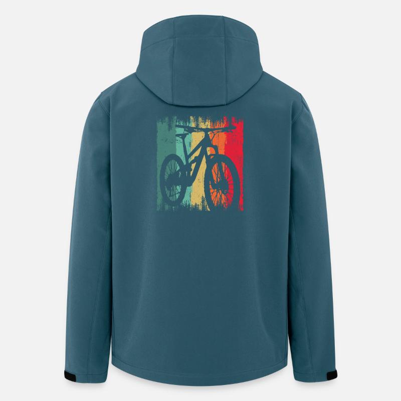 Regenbogen Grunge Fahrrad Silhouette - Recycelte Männer Softshell-Jacke von Stanley/Stella - Dunkles Petrol