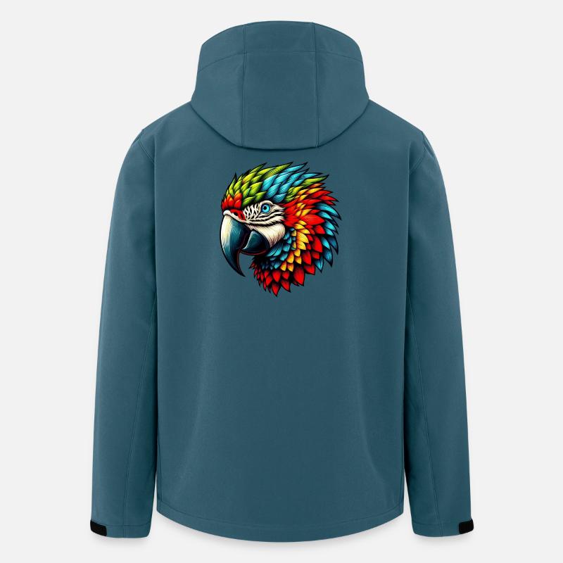 Papagei - Recycelte Männer Softshell-Jacke von Stanley/Stella - Dunkles Petrol