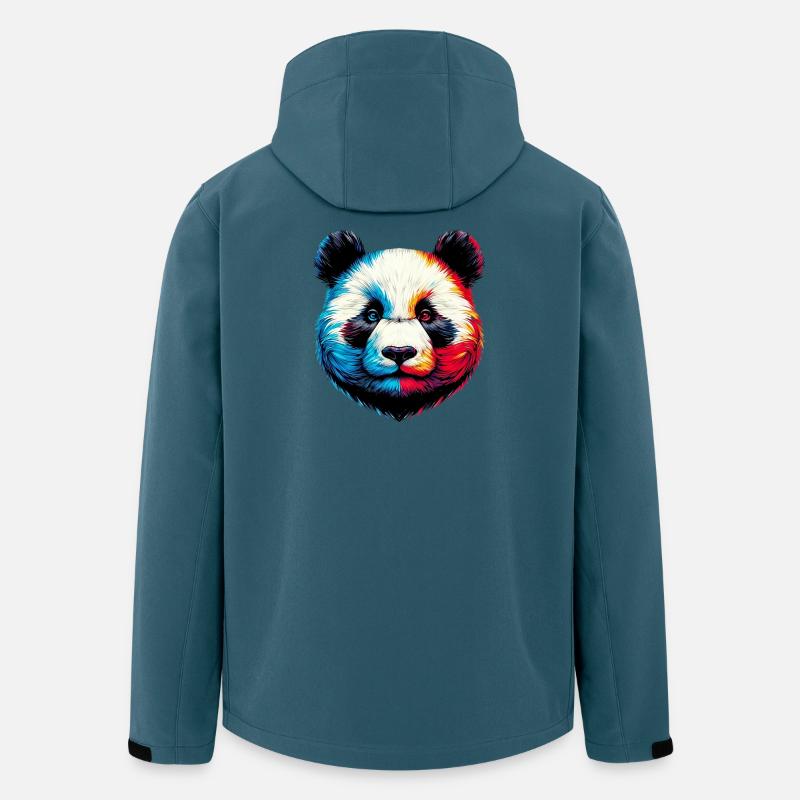 Panda - Recycelte Männer Softshell-Jacke von Stanley/Stella - Dunkles Petrol