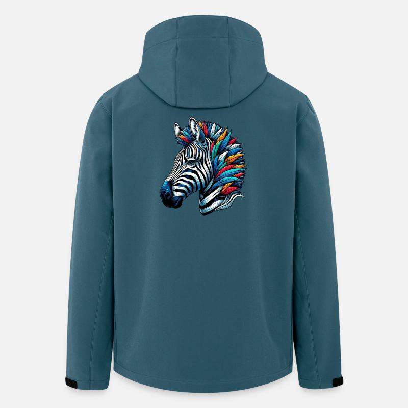 Zebra - Recycelte Männer Softshell-Jacke von Stanley/Stella - Dunkles Petrol