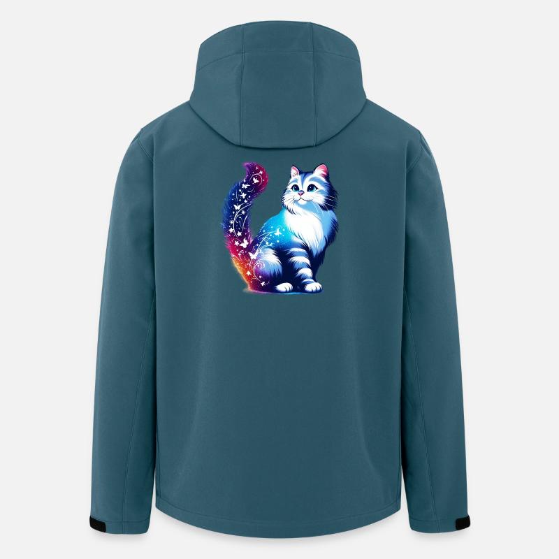 Katze - Recycelte Männer Softshell-Jacke von Stanley/Stella - Dunkles Petrol