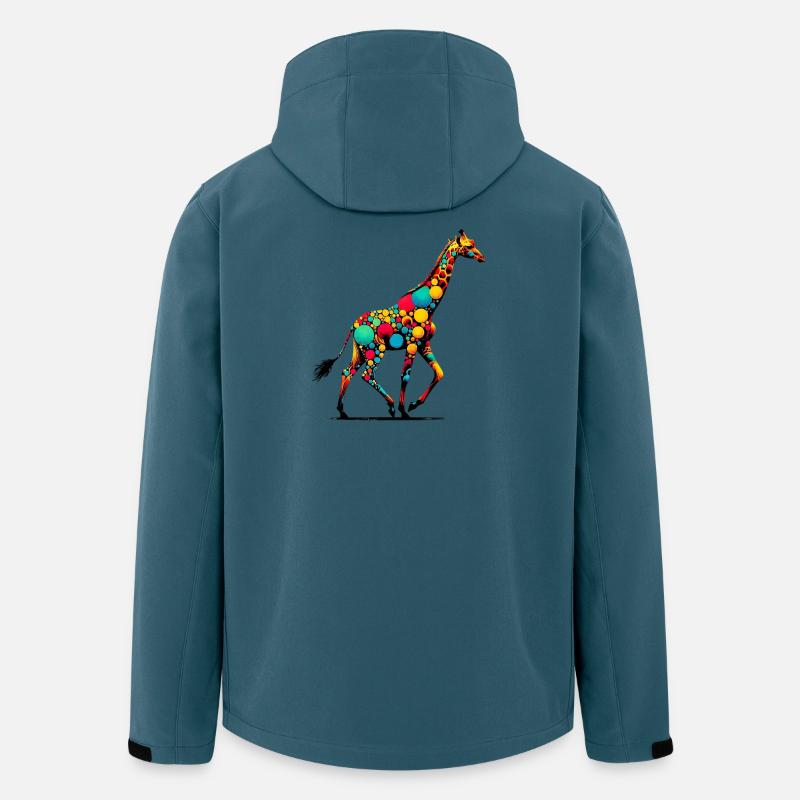 Giraffe - Recycelte Männer Softshell-Jacke von Stanley/Stella - Dunkles Petrol