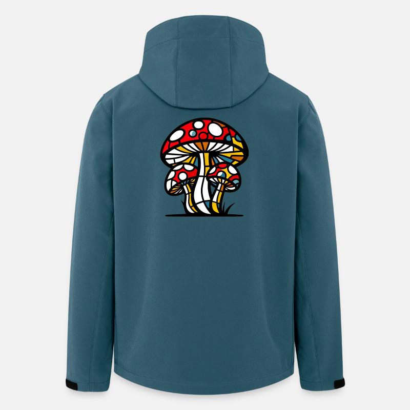 Fungo Funghi Pilze Pilze - Recycelte Männer Softshell-Jacke von Stanley/Stella - Dunkles Petrol