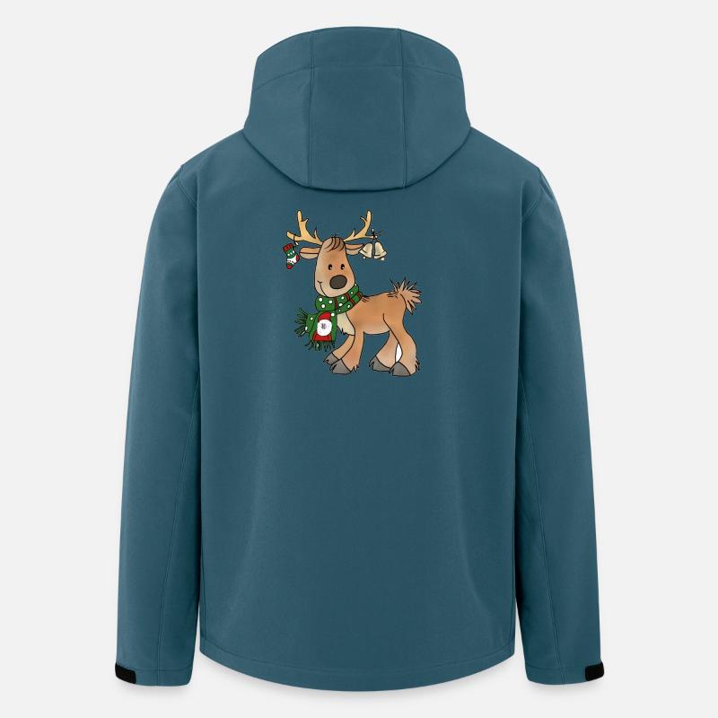 Weihnachtsren - Recycelte Männer Softshell-Jacke von Stanley/Stella - Dunkles Petrol