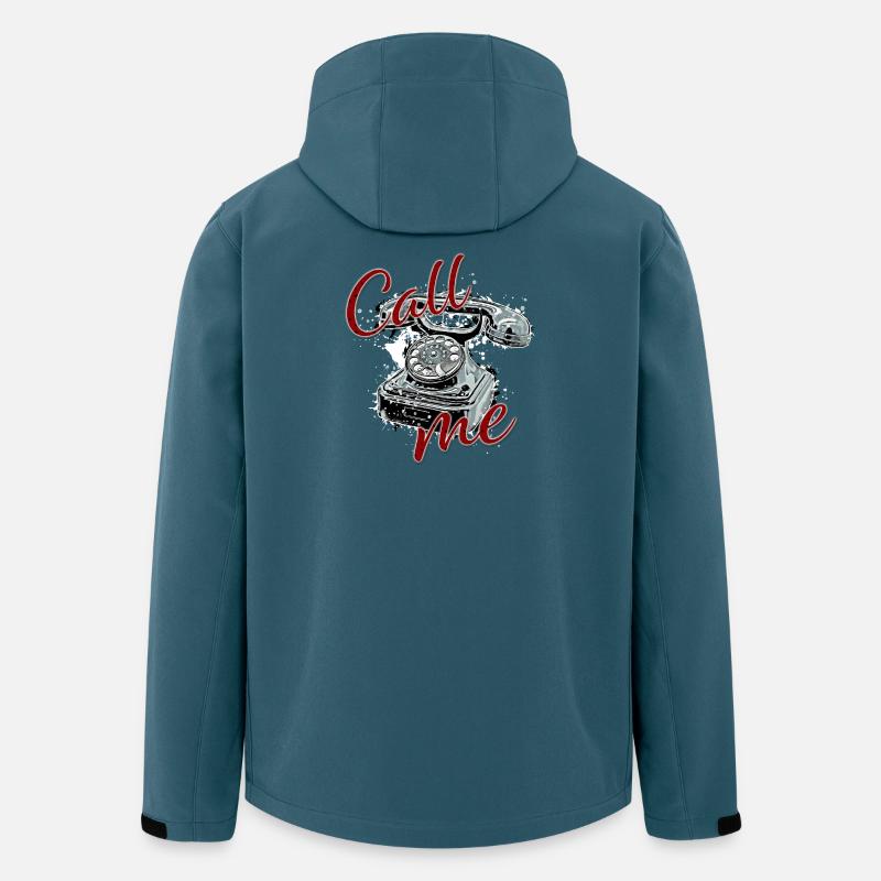 Ruf mich an !!! - Recycelte Männer Softshell-Jacke von Stanley/Stella - Dunkles Petrol