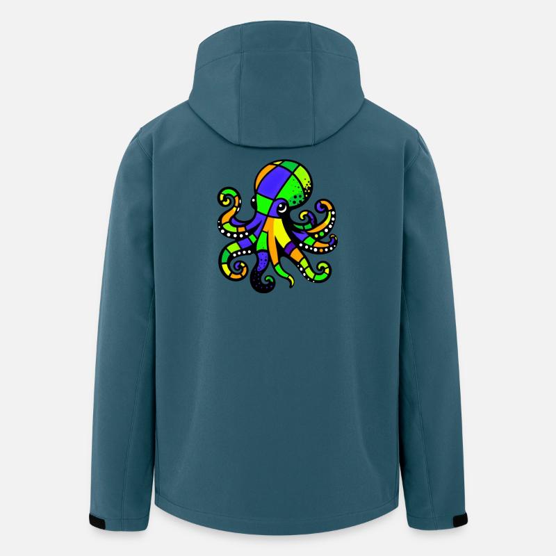 Krake - Recycelte Männer Softshell-Jacke von Stanley/Stella - Dunkles Petrol