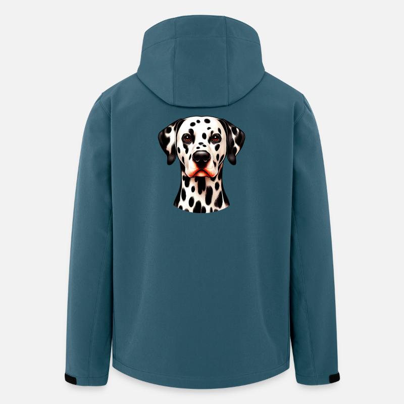 Dalmatiner Hund - Recycelte Männer Softshell-Jacke von Stanley/Stella - Dunkles Petrol