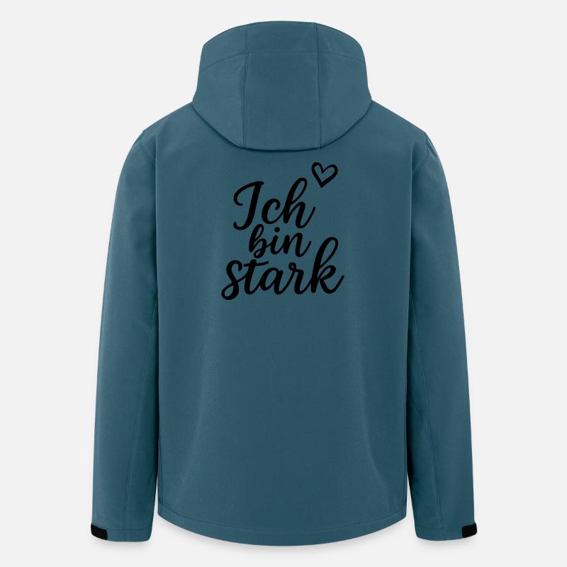 Ich bin stark - Recycelte Männer Softshell-Jacke von Stanley/Stella - Dunkles Petrol