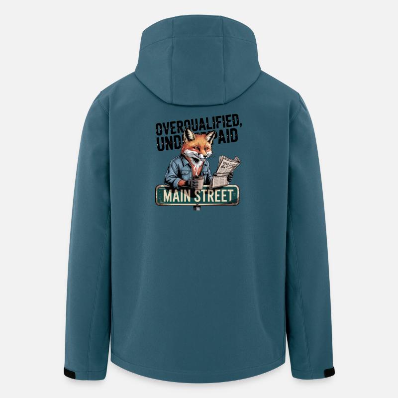 Overqualified Underpaid Fox - Men’s Recycled Softshell Jacket by Stanley/Stella - stargazer