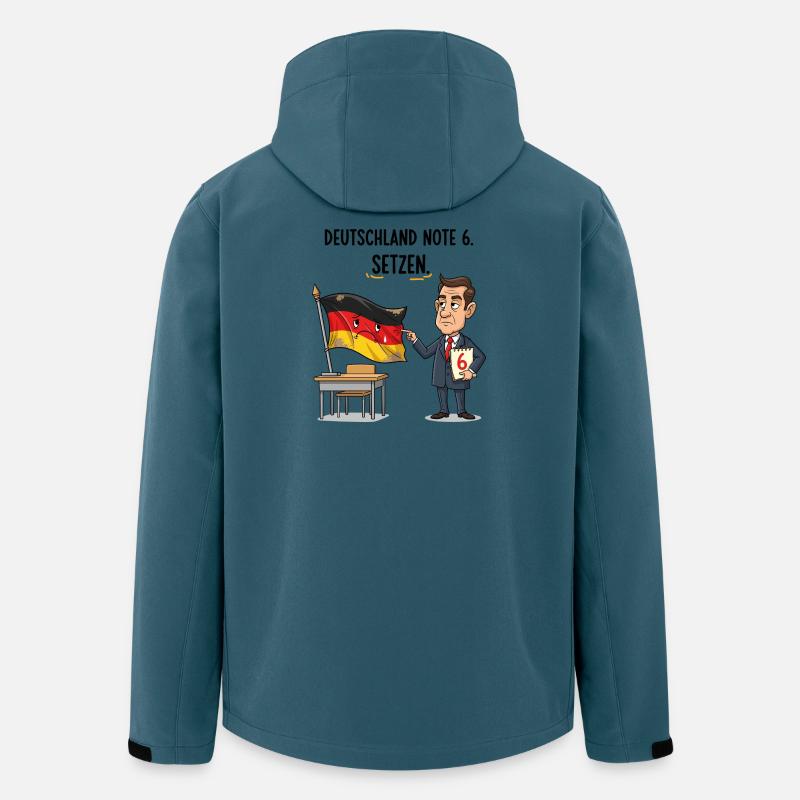 Deutschland Note 6 - Recycelte Männer Softshell-Jacke von Stanley/Stella - Dunkles Petrol