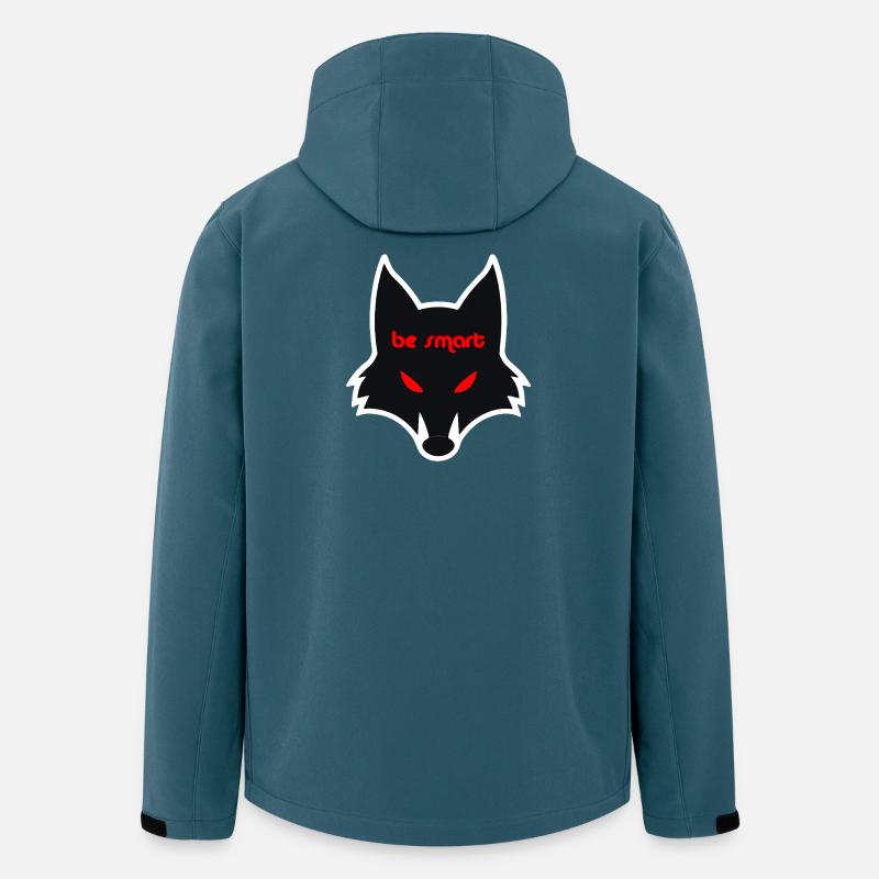 Düstere Wolfgrafik mit Botschaft - Recycelte Männer Softshell-Jacke von Stanley/Stella - Dunkles Petrol