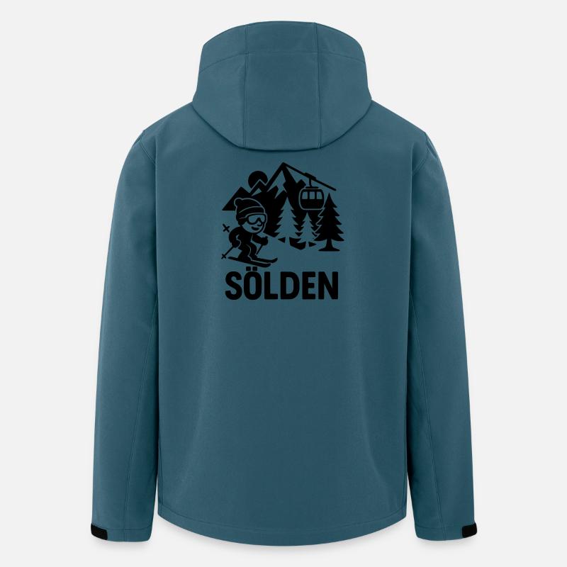 Sölden Ski  - Recycelte Männer Softshell-Jacke von Stanley/Stella - Dunkles Petrol