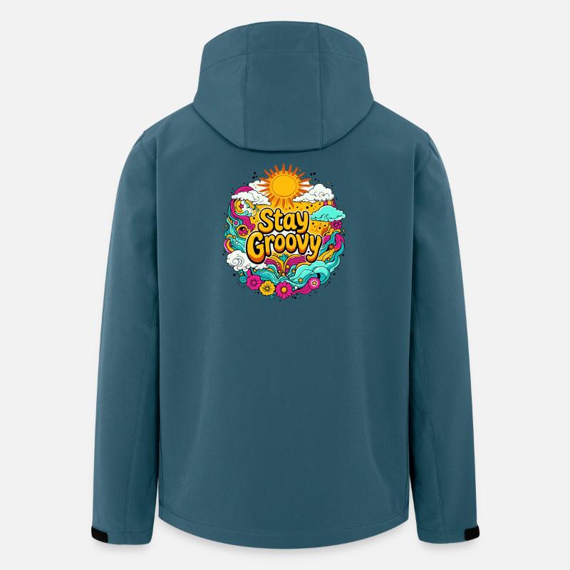 Psychedelic Retro - Men’s Recycled Softshell Jacket by Stanley/Stella - stargazer