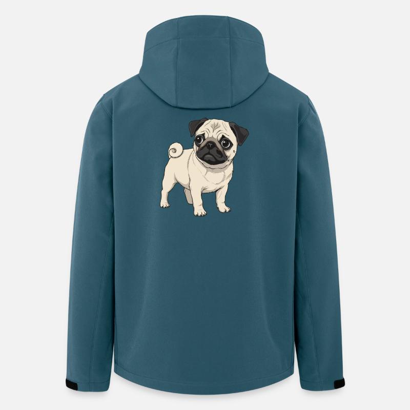 Mopswelpe - Recycelte Männer Softshell-Jacke von Stanley/Stella - Dunkles Petrol