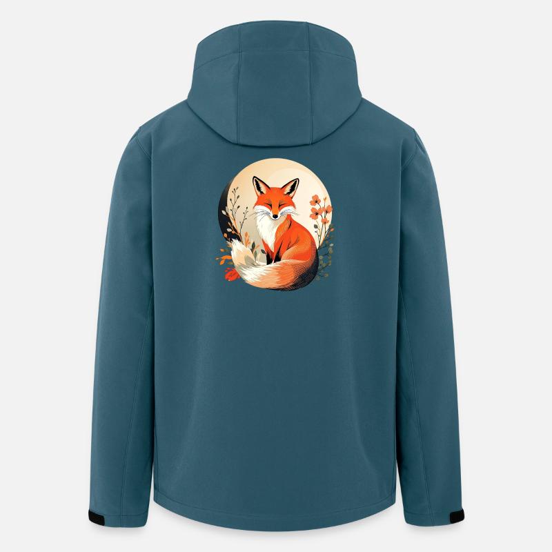 Boho Fuchs - Recycelte Männer Softshell-Jacke von Stanley/Stella - Dunkles Petrol