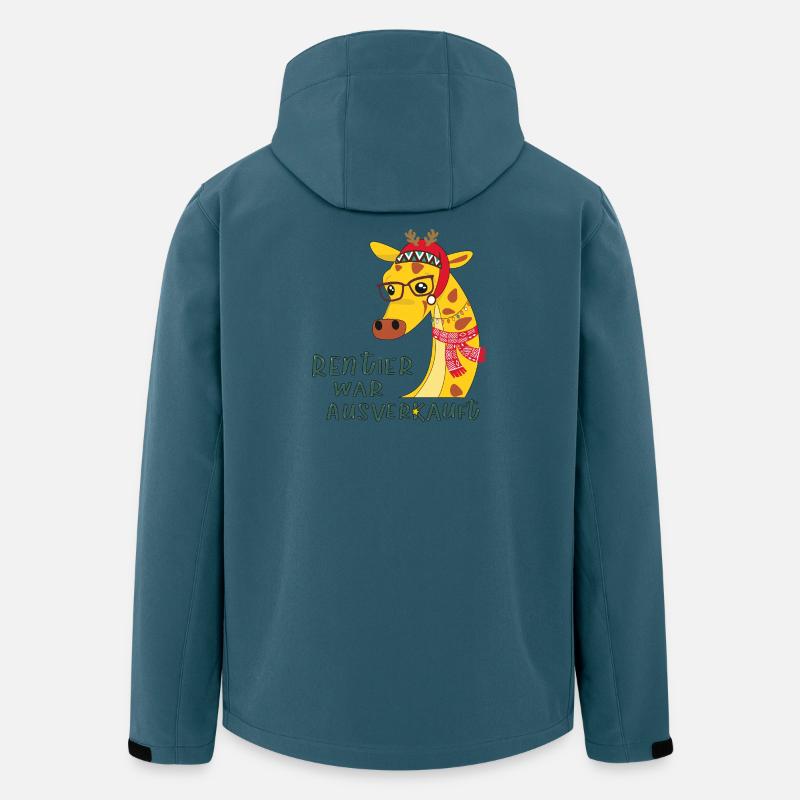 Giraffe with glasses: Reindeer - Men’s Recycled Softshell Jacket by Stanley/Stella - stargazer