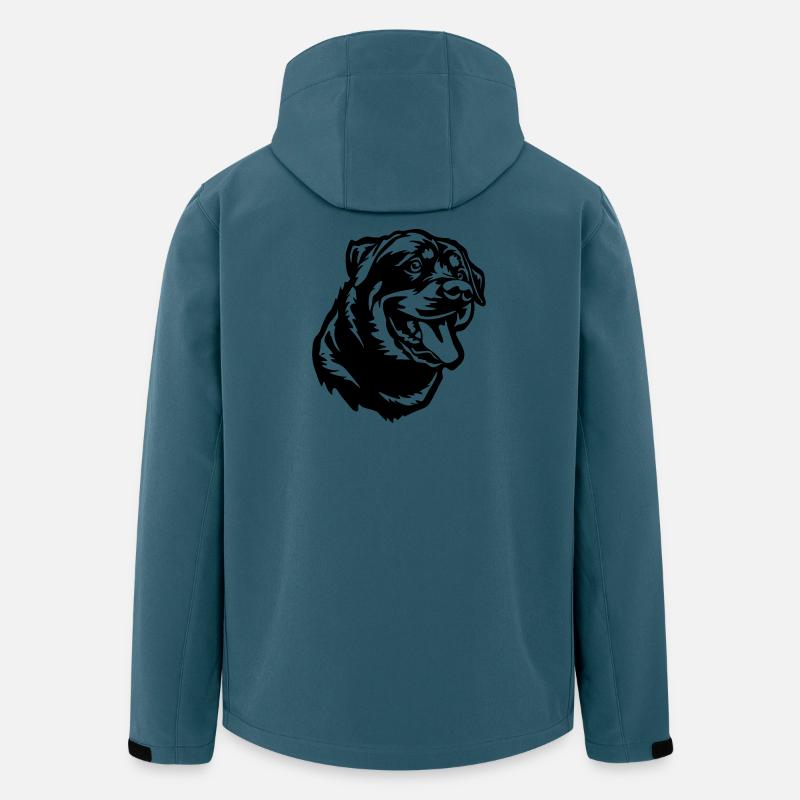 Rottweiler Kopf - Recycelte Männer Softshell-Jacke von Stanley/Stella - Dunkles Petrol