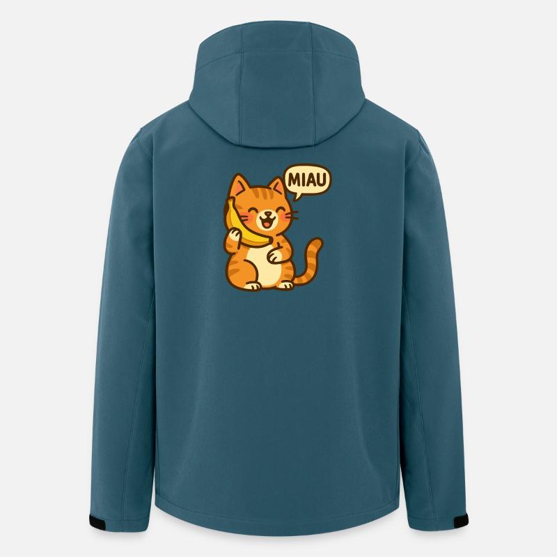 Telefonierende Katze - Recycelte Männer Softshell-Jacke von Stanley/Stella - Dunkles Petrol