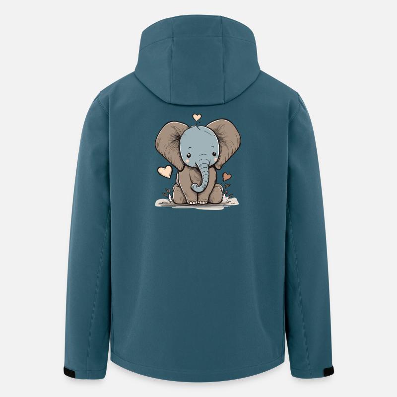 Kuschelefant mit Herz - Recycelte Männer Softshell-Jacke von Stanley/Stella - Dunkles Petrol