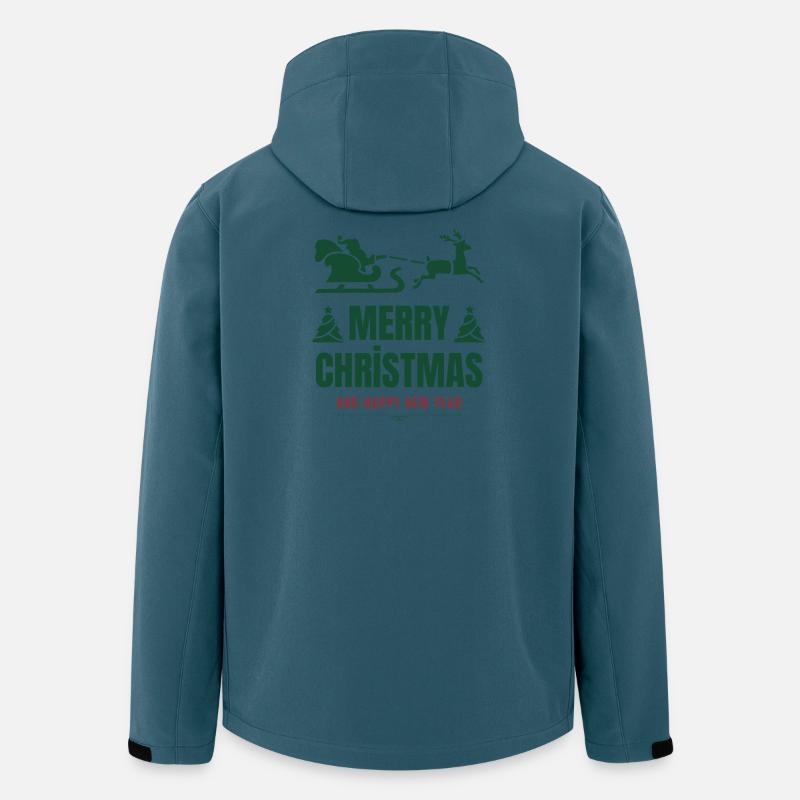 MERRY CHRISTMAS – Festliches Design - Recycelte Männer Softshell-Jacke von Stanley/Stella - Dunkles Petrol