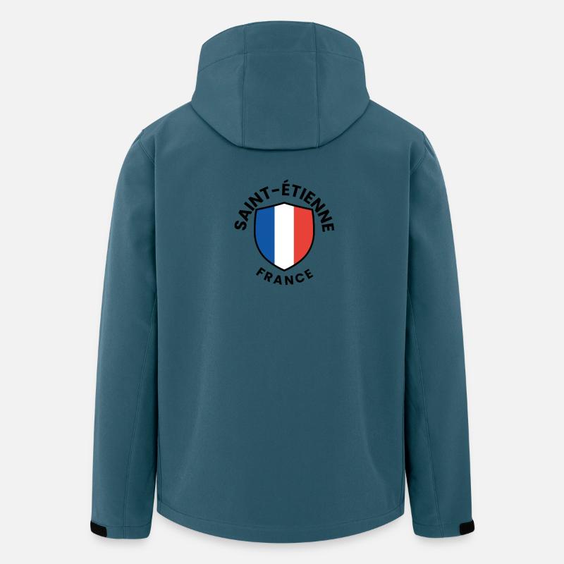 Saint-Étienne-Frankreich-Schild - Recycelte Männer Softshell-Jacke von Stanley/Stella - Dunkles Petrol