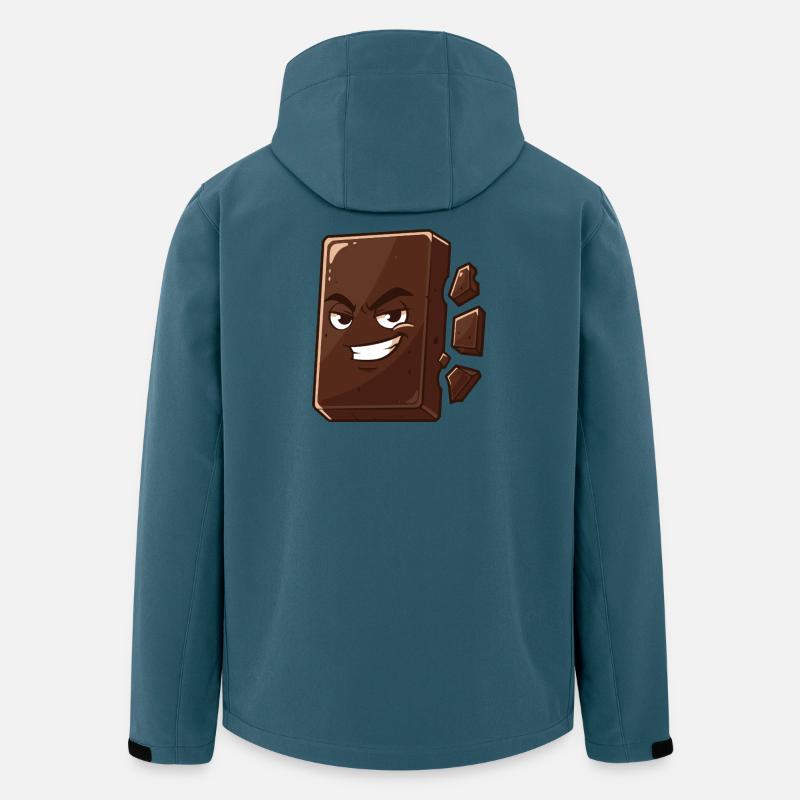 Charmanter Schoko Block mit Grinsen - Recycelte Männer Softshell-Jacke von Stanley/Stella - Dunkles Petrol