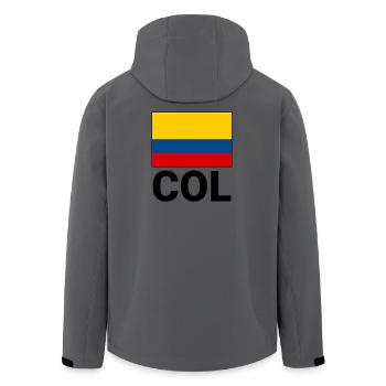 Kolumbien Fahne Trikolore mit Abkürzung COL - Recycelte Männer Softshell-Jacke von Stanley/Stella - Dunkles Petrol - Hinten - AI Model Male 185 light (185cm)