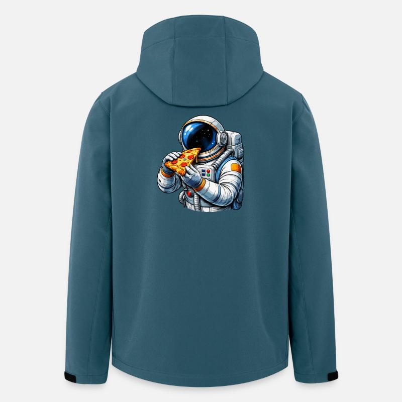 Astronaut spiser pizza - Stanley/Stella herre softshelljakke i genanvendt polyester Discoverer - mørk petrol