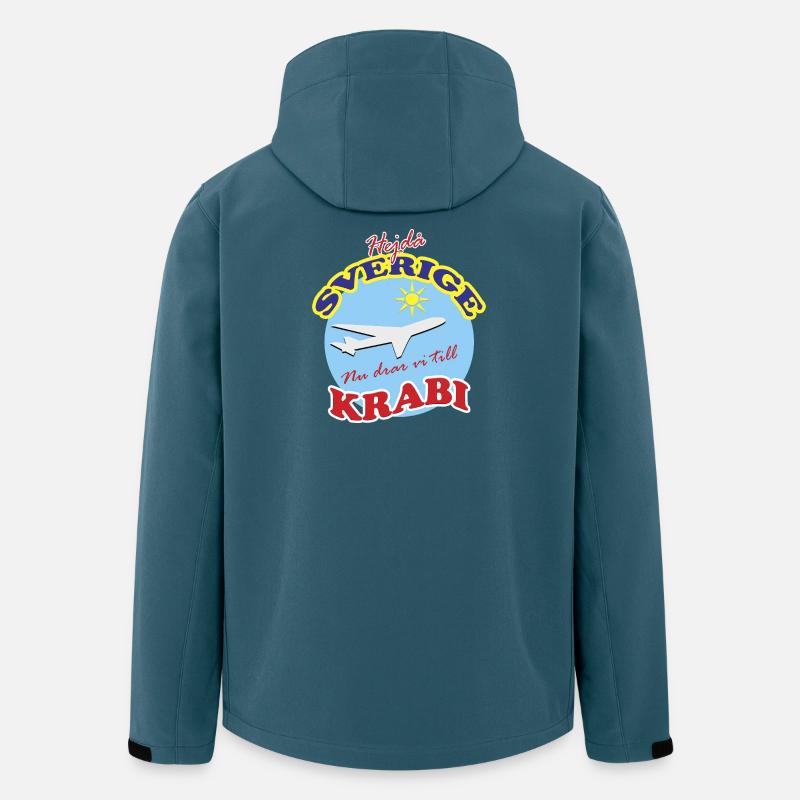 Adieu Suède – Allons à Krabi - Veste softshell homme en polyester recyclé Stanley/Stella - bleu pétrole foncé