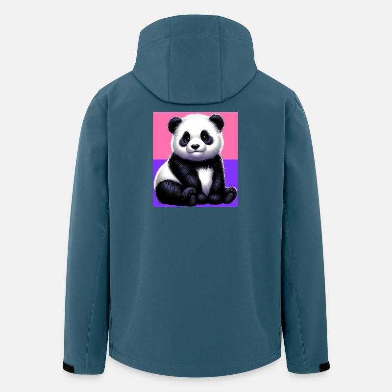 Panda - Recycelte Männer Softshell-Jacke von Stanley/Stella - Dunkles Petrol