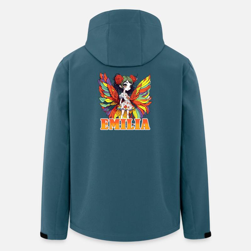 Emilia - Mädchenname - Fee  - Recycelte Männer Softshell-Jacke von Stanley/Stella - Dunkles Petrol